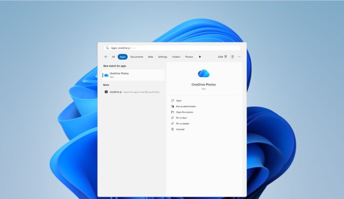OneDrive Photos Windows app