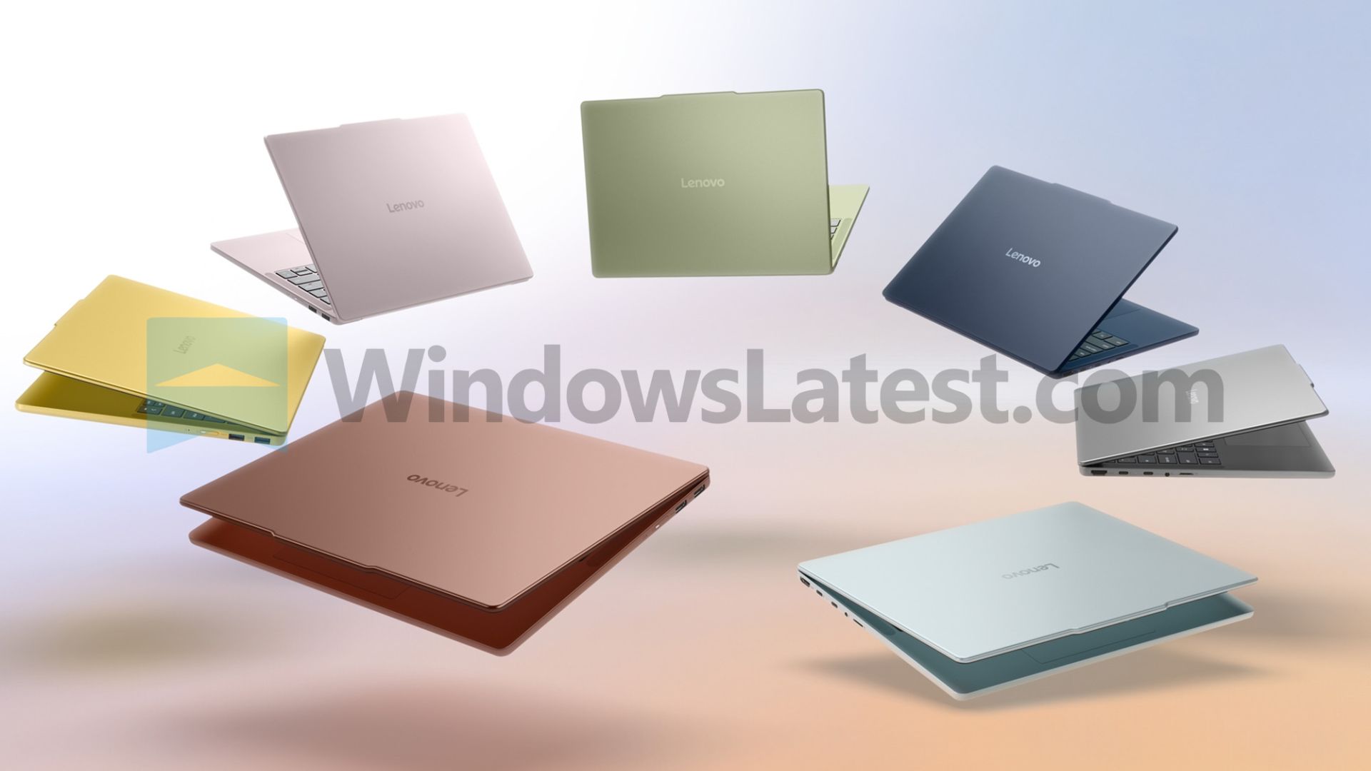 Leaked marketing images show the Lenovo IdeaPad Vibe budget laptop in seven distinct color finishes.