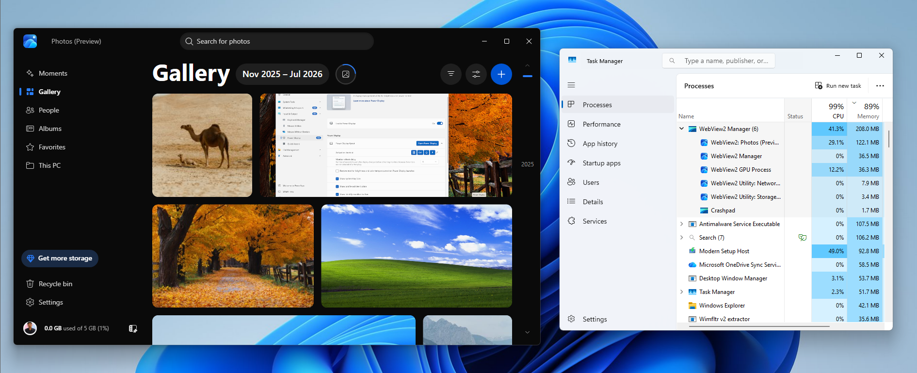 Photos (Preview) is a web app