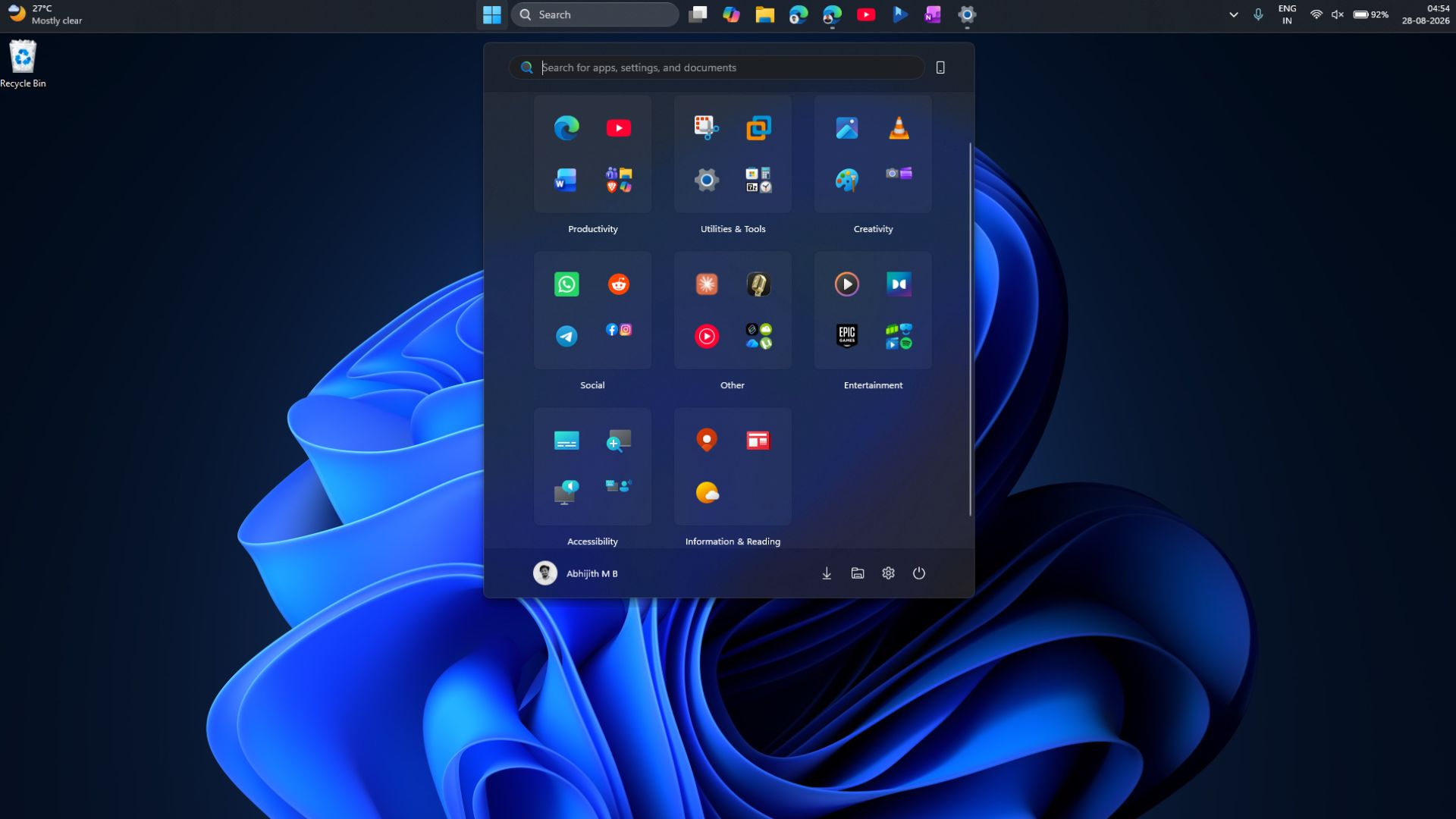 Windows 11 新更新为所有电脑带来可移动任务栏、更小的开始菜单和更简洁的搜索