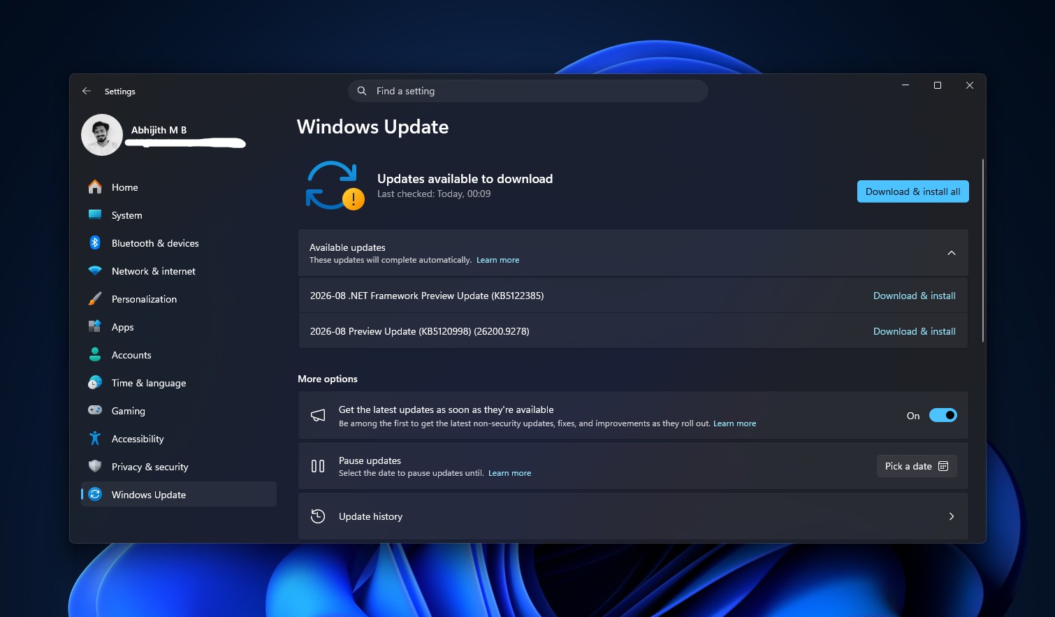 Windows 11 2026 年 8 月可选更新可供下载