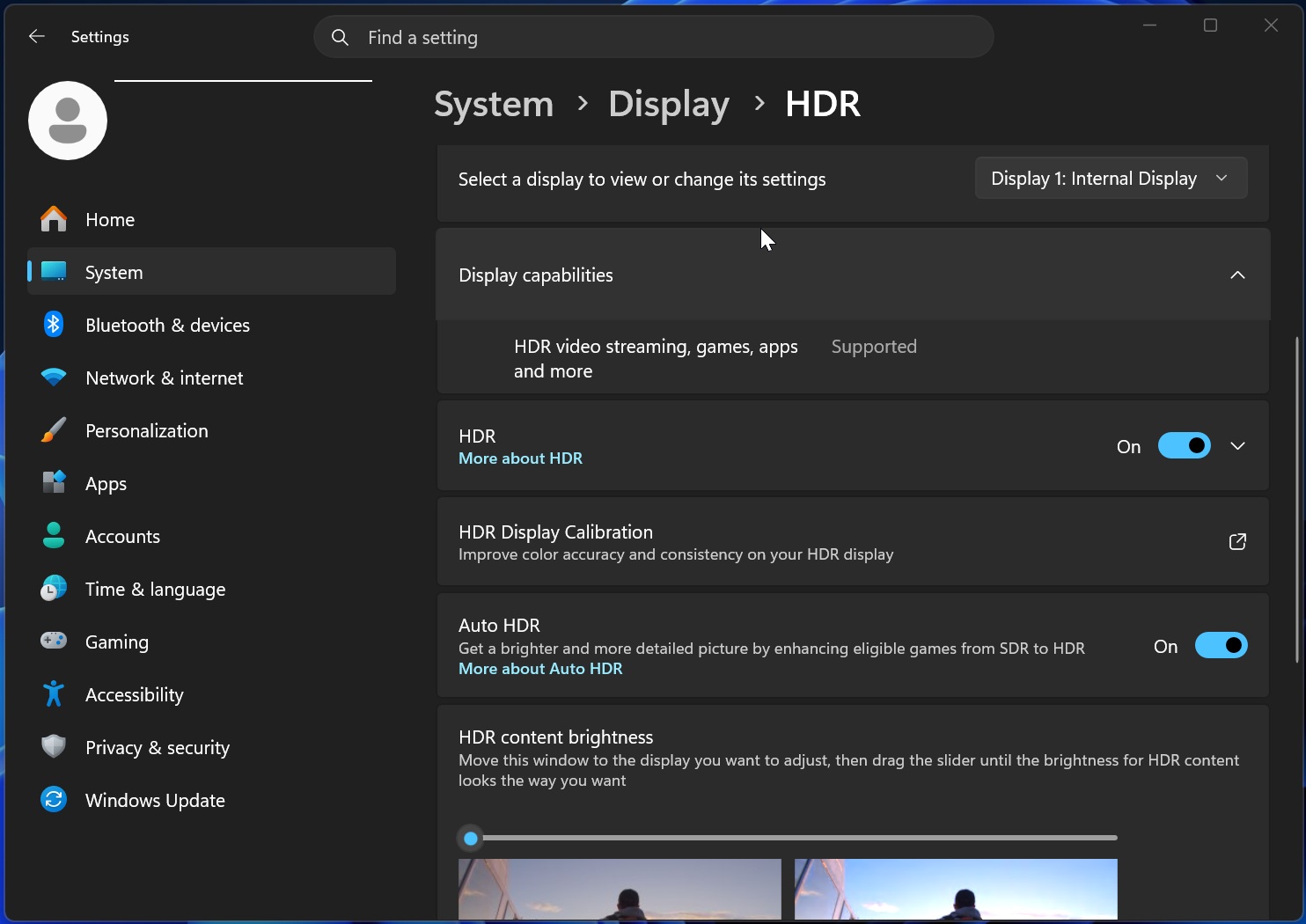 Windows Hello HDR
