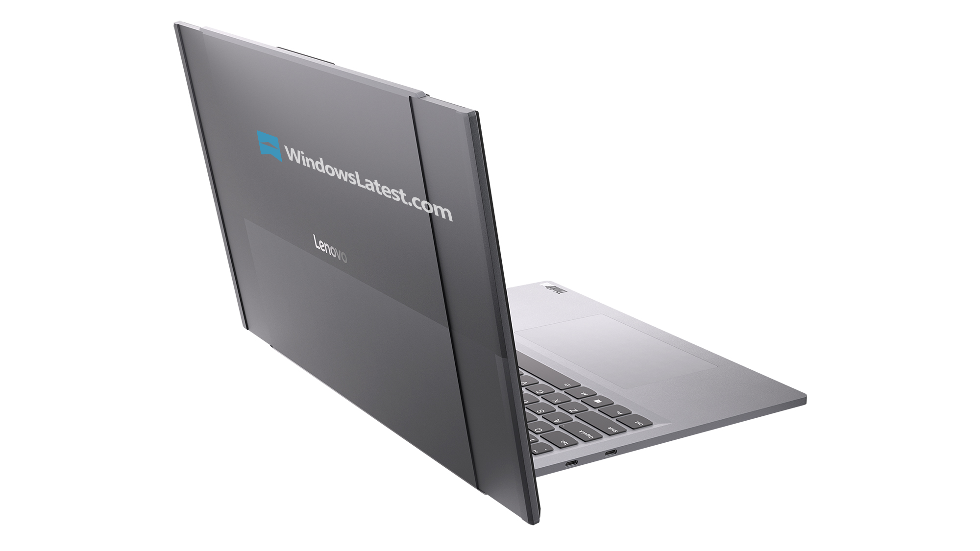 Lenovo Project Swan laptop Rollable rear view
