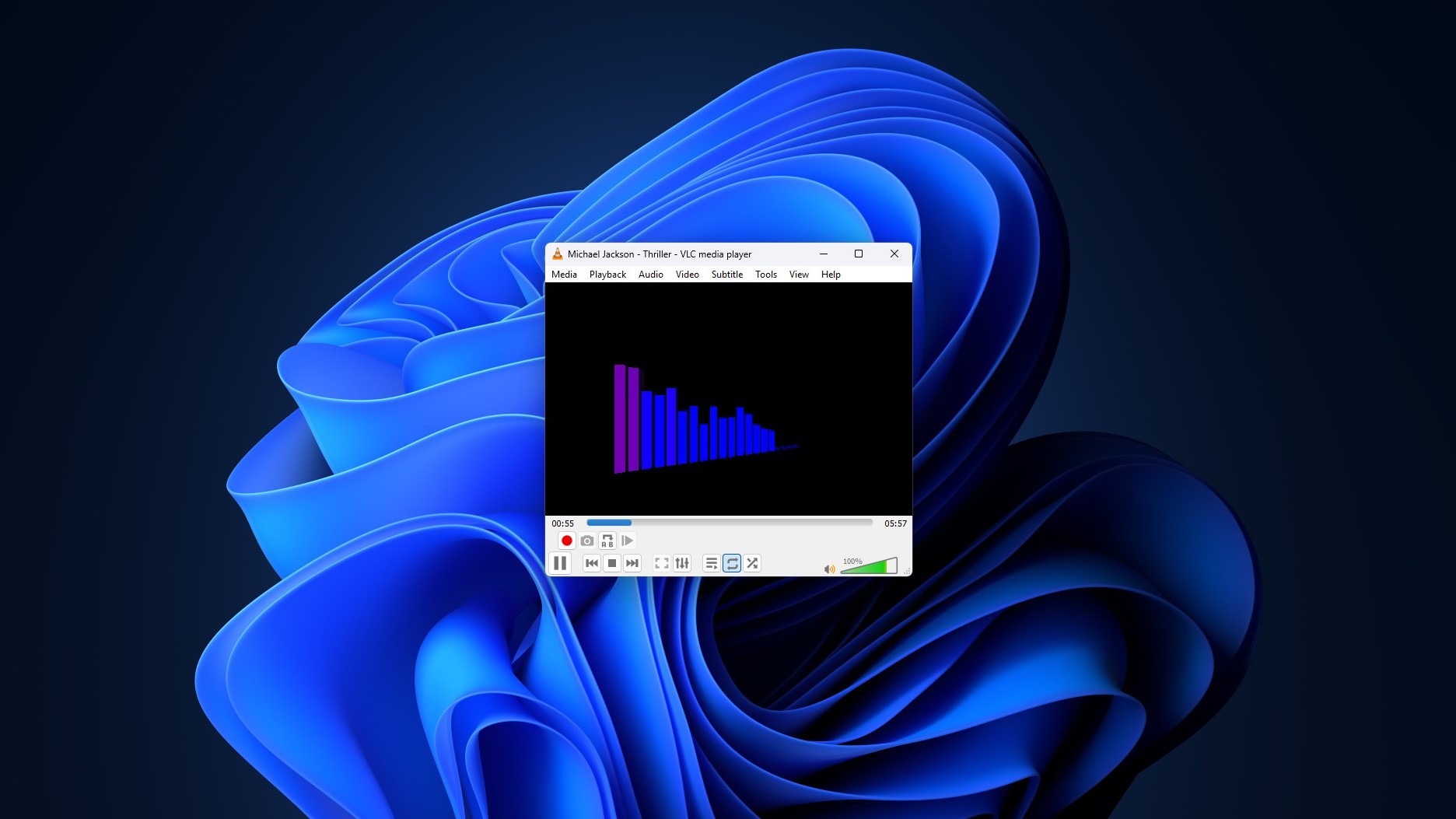 VLC playing MP3 file