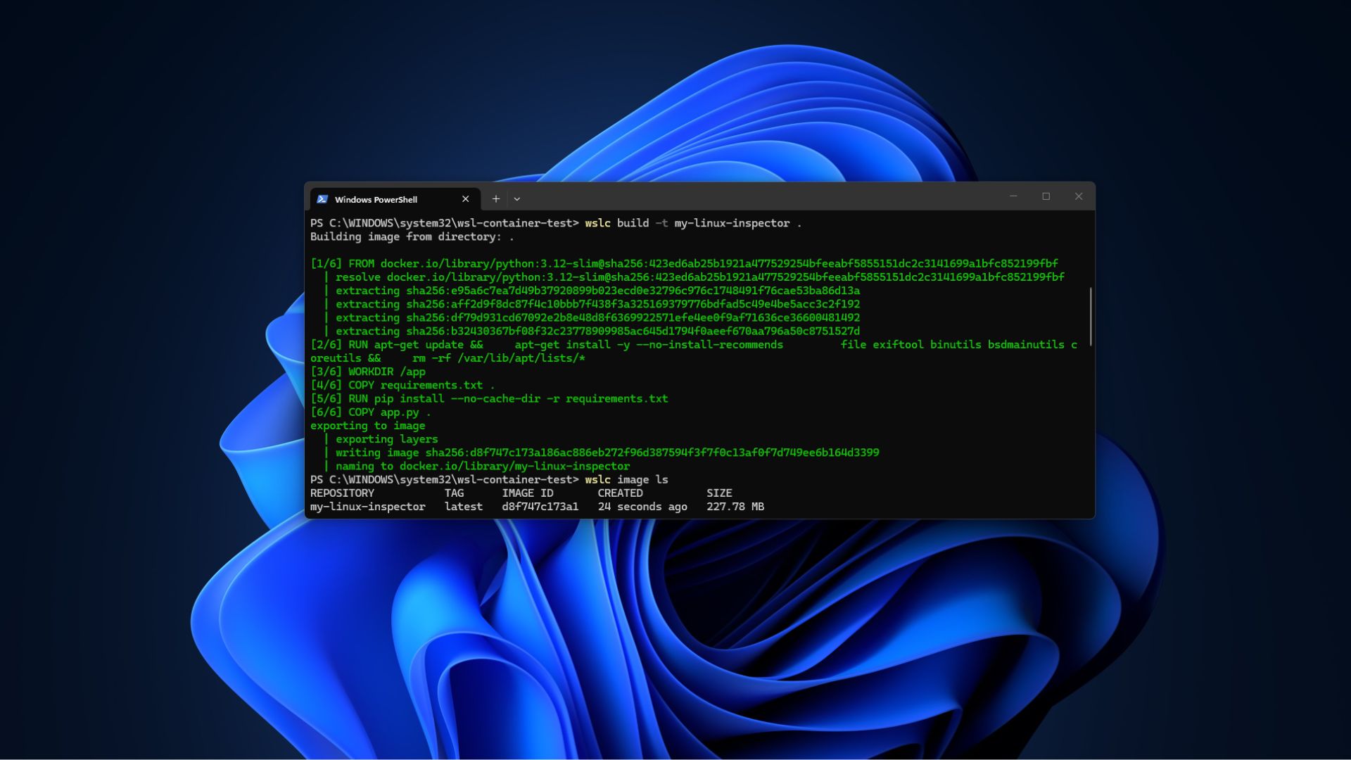 WSL Containers 在 Windows 11 上运行