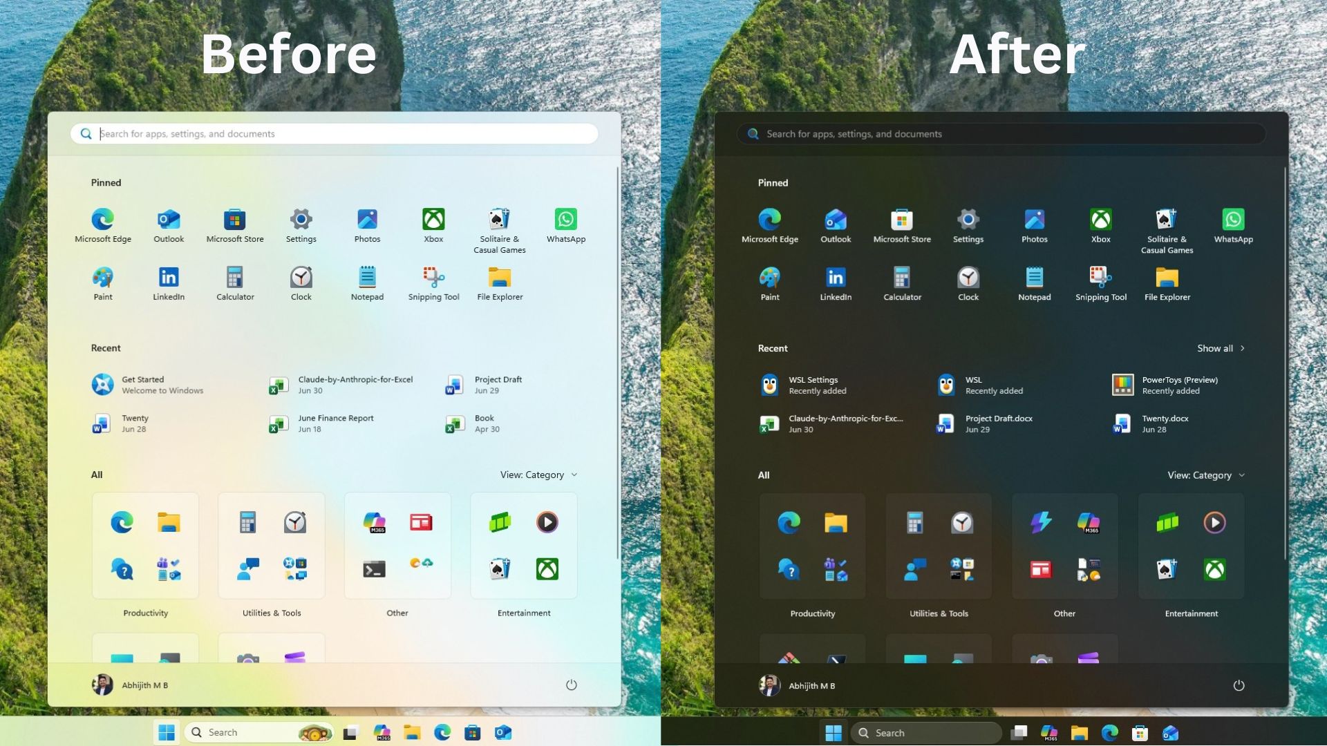 运行 Windows Developer Config 后的全新 Windows 11 安装