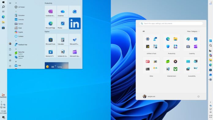 Windows 11终于获得了Windows 10早已具备的垂直任务栏和更小的开始菜单