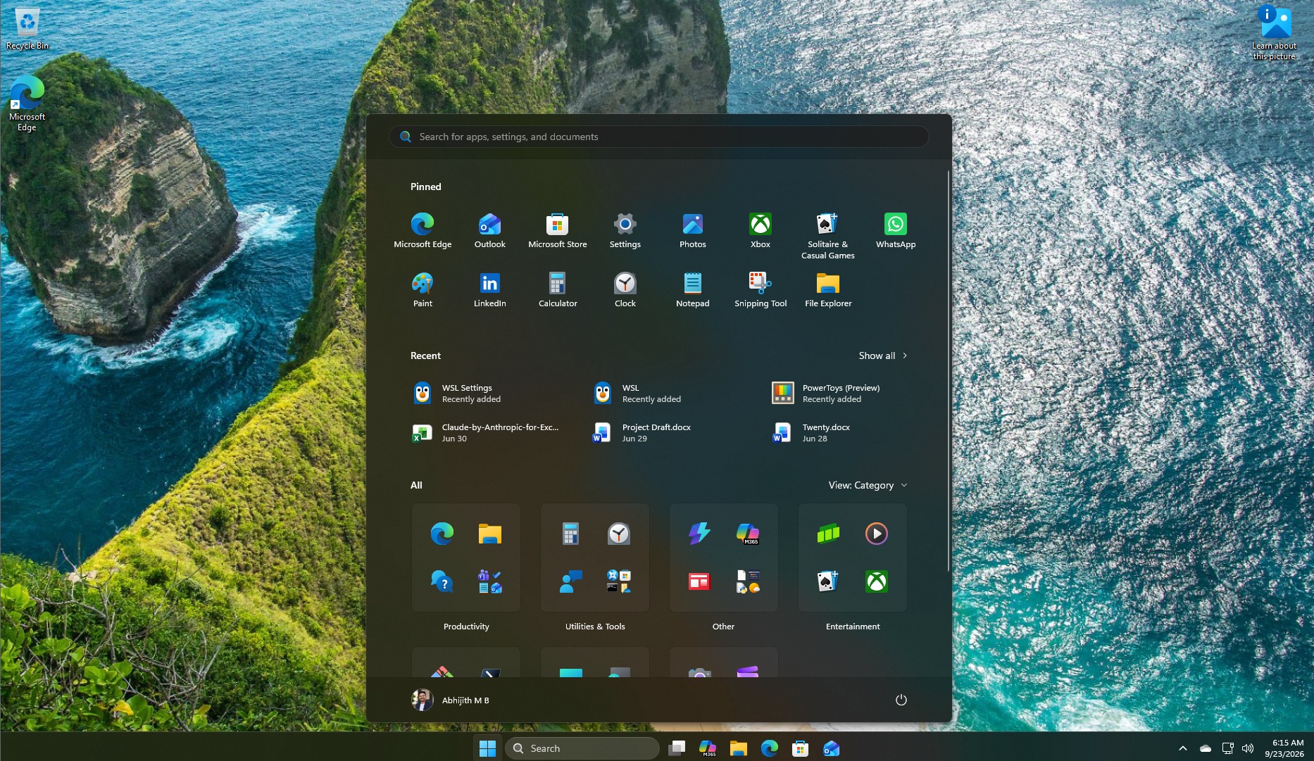 Windows Developer Configuration 运行后的 Windows 11