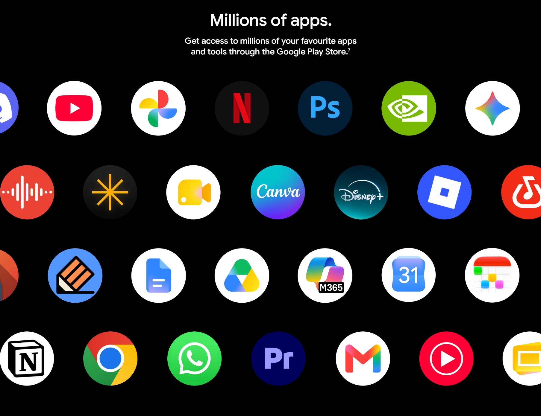 展示M365的Googlebook页面