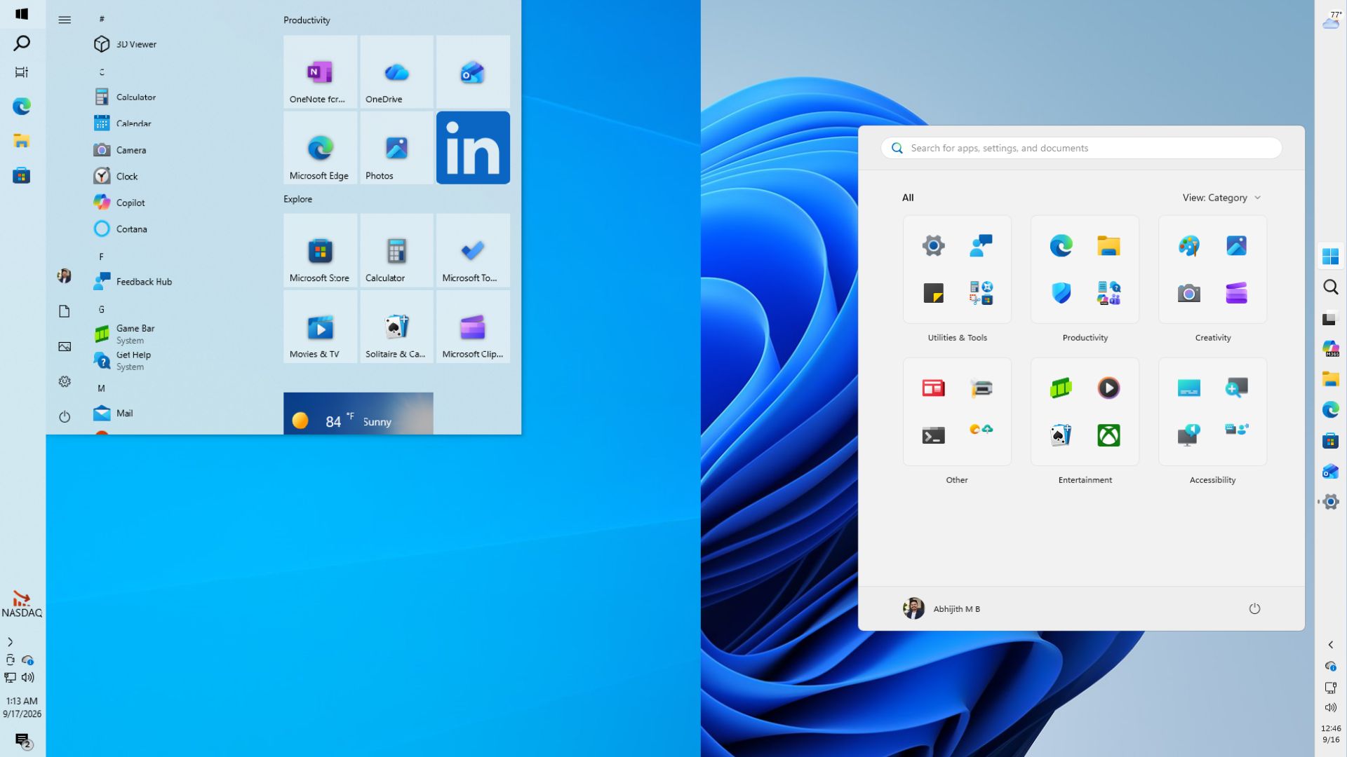 Windows 11 终于获得了 Windows 10 早已具备的垂直任务栏和更小的开始菜单