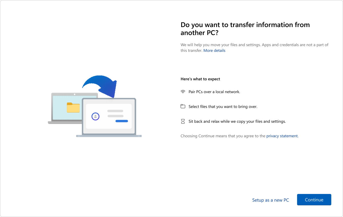 Windows 11 KB5124010 移除了 PC 到 PC 传输工具