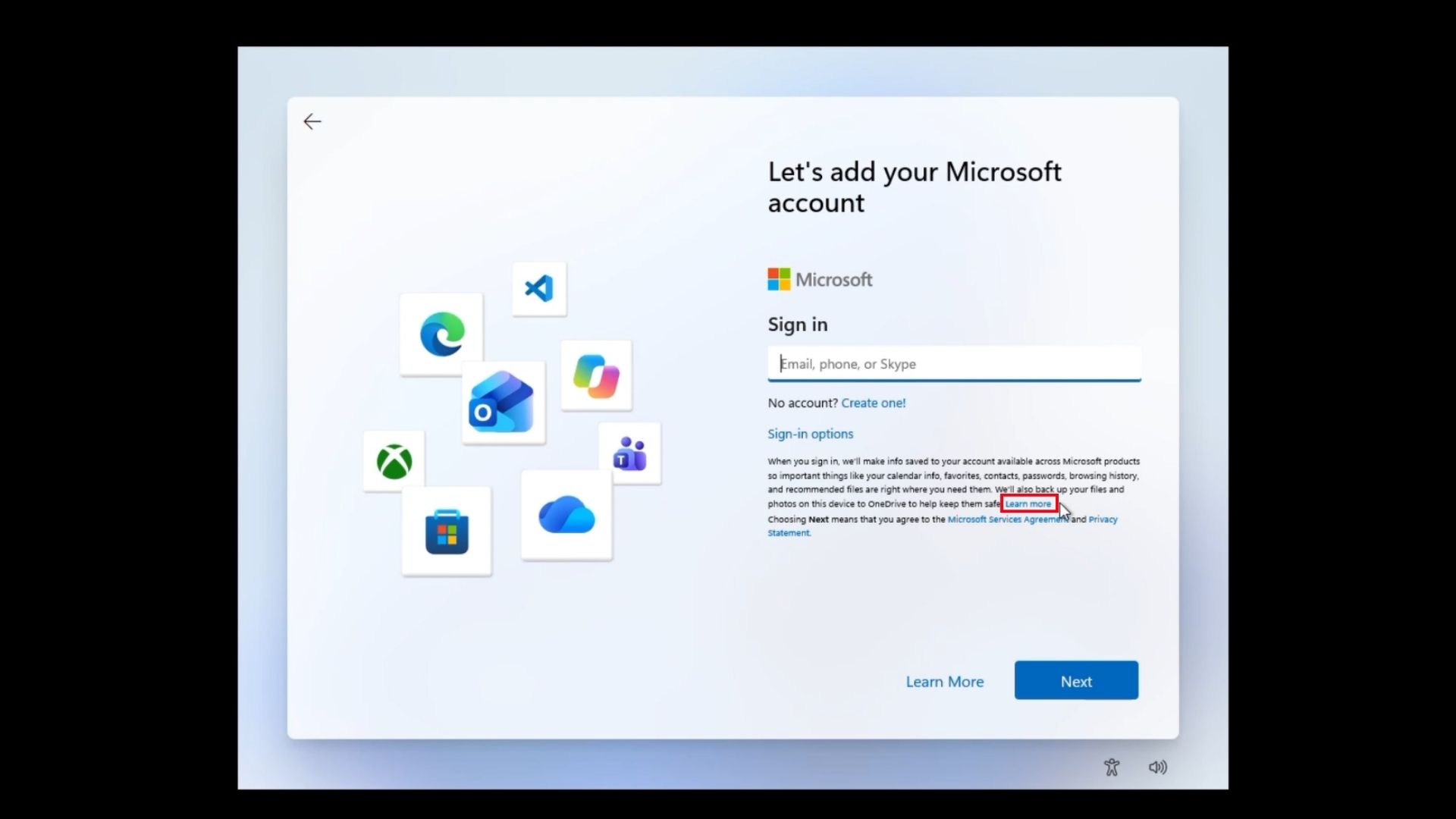 Windows 11 OOBE 中通过新的了解更多技巧绕过 MSA