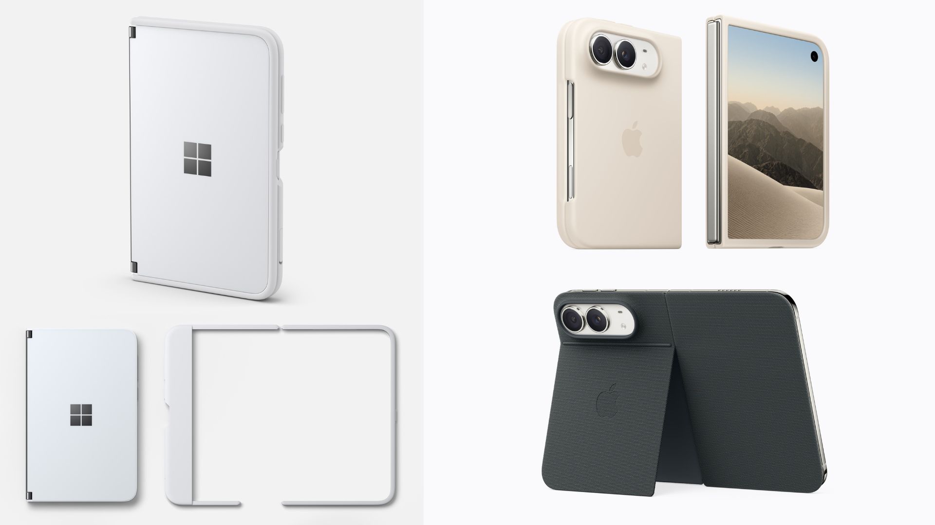 Surface保险杠保护壳和iPhone翻盖保护壳