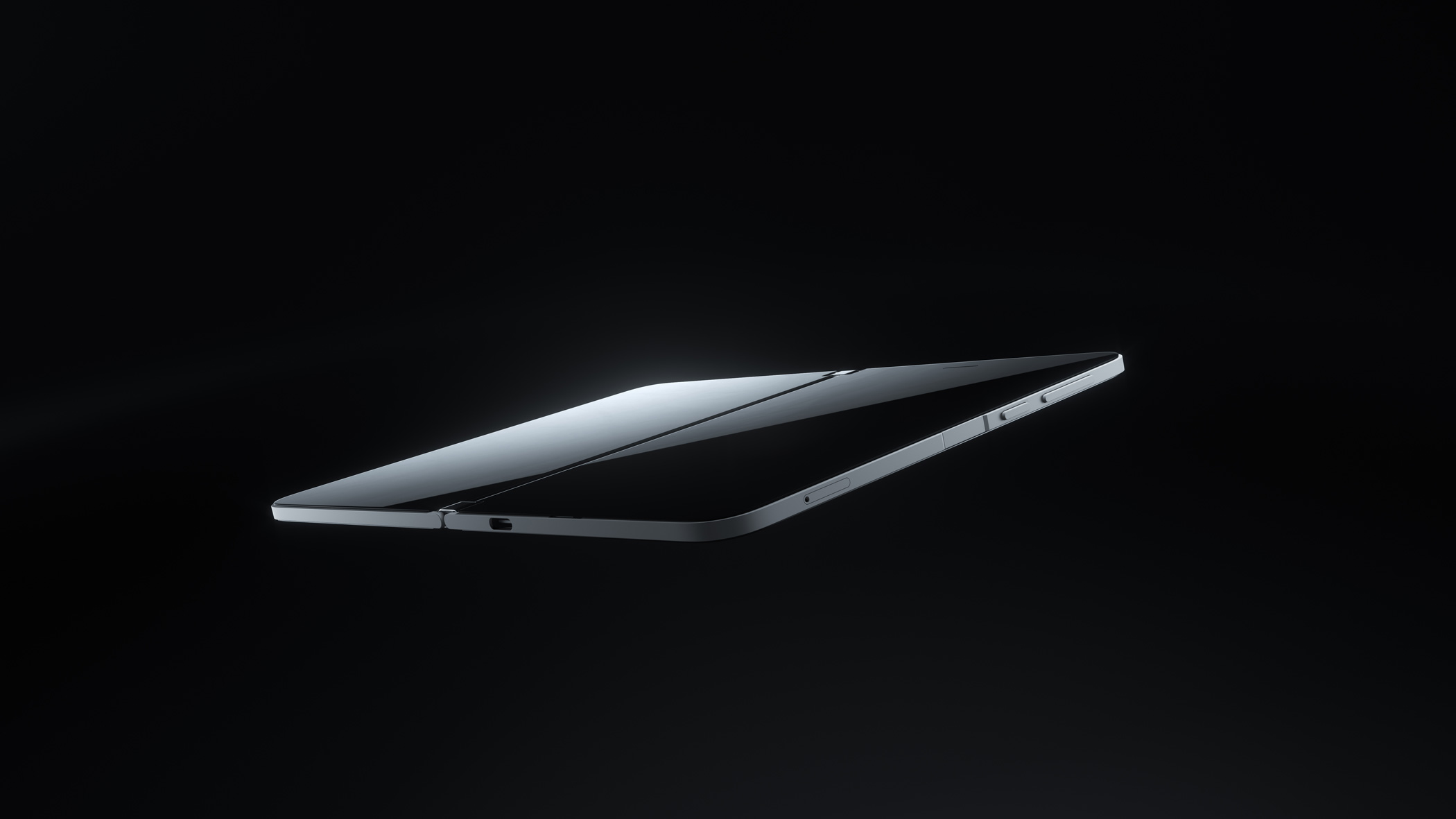 从侧面看Surface Duo