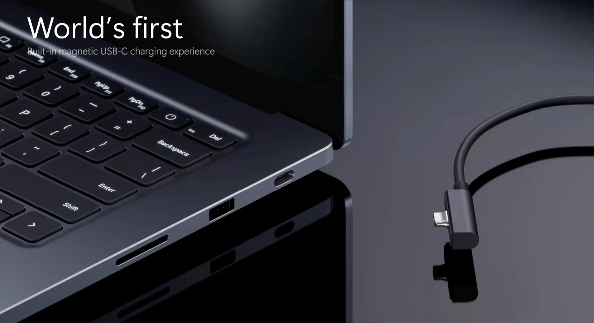 Surface Laptop Ultra 配备全球首款内置磁吸式 USB-C 充电功能