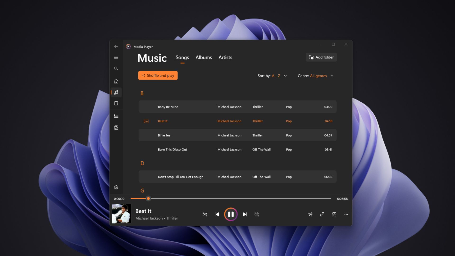 Windows 11 新版 Media Player