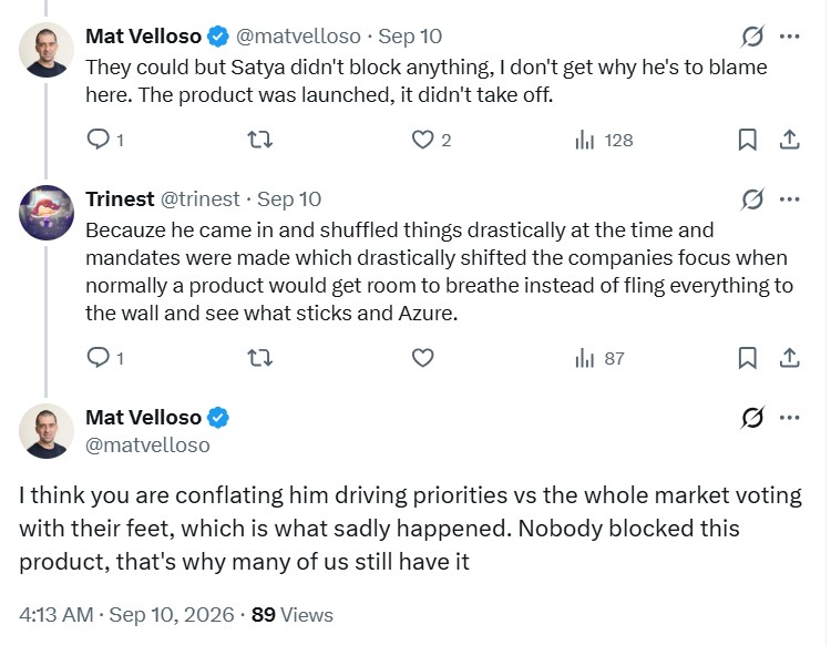 Mat Velloso 表示萨提亚·纳德拉不该为 Surface Duo 的遭遇负责
